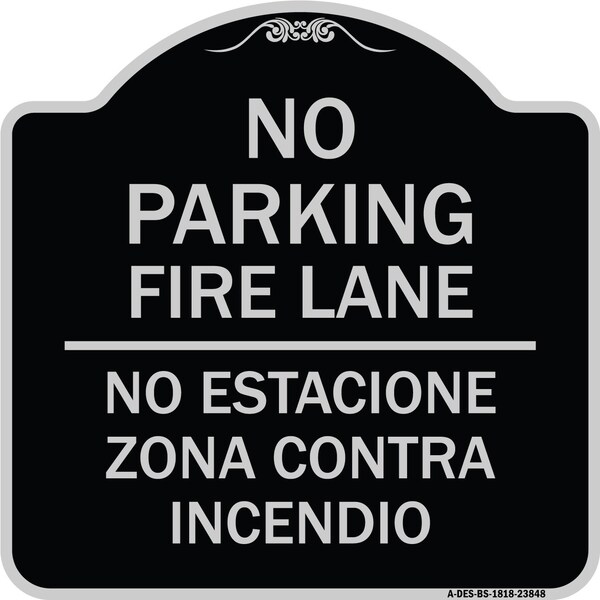 Signmission No Estacione Zona Contra Incendio Heavy-Gauge Aluminum Architectural Sign, 18" H, BS-1818-23848 A-DES-BS-1818-23848 - main